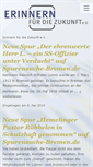 Mobile Screenshot of erinnernfuerdiezukunft.de